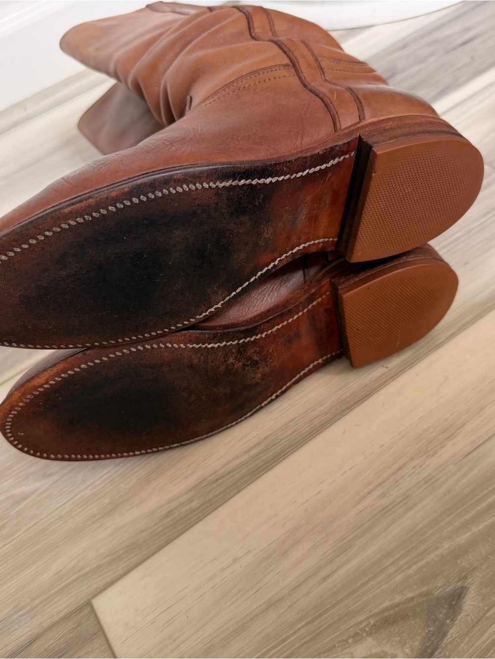 Vintage Frye 6628 Made USA Brown Leather Tall Riding Boots Women’s 7B - Picture 6 of 13